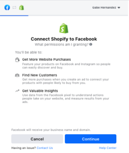 Facebook-Conversion-API-Shopify-Permissions-Dialog